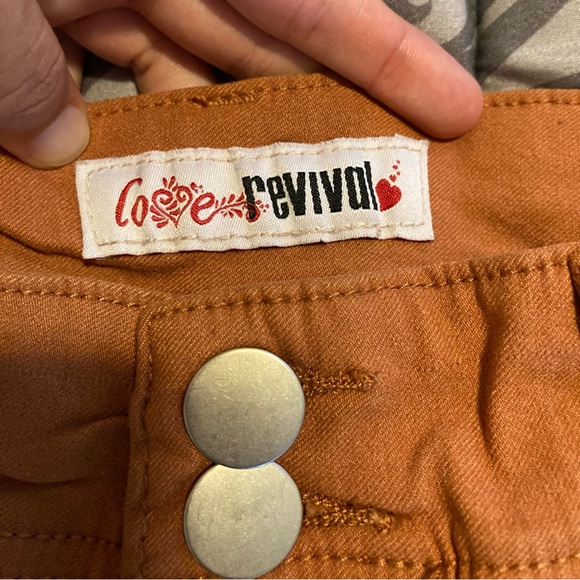 Rust/Orange Stretchy Short Shorts - Picture 4 of 8